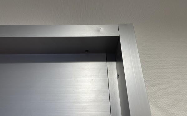 自動ドアのアルミ枠補修