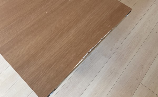 引き戸下部の膨れ補修